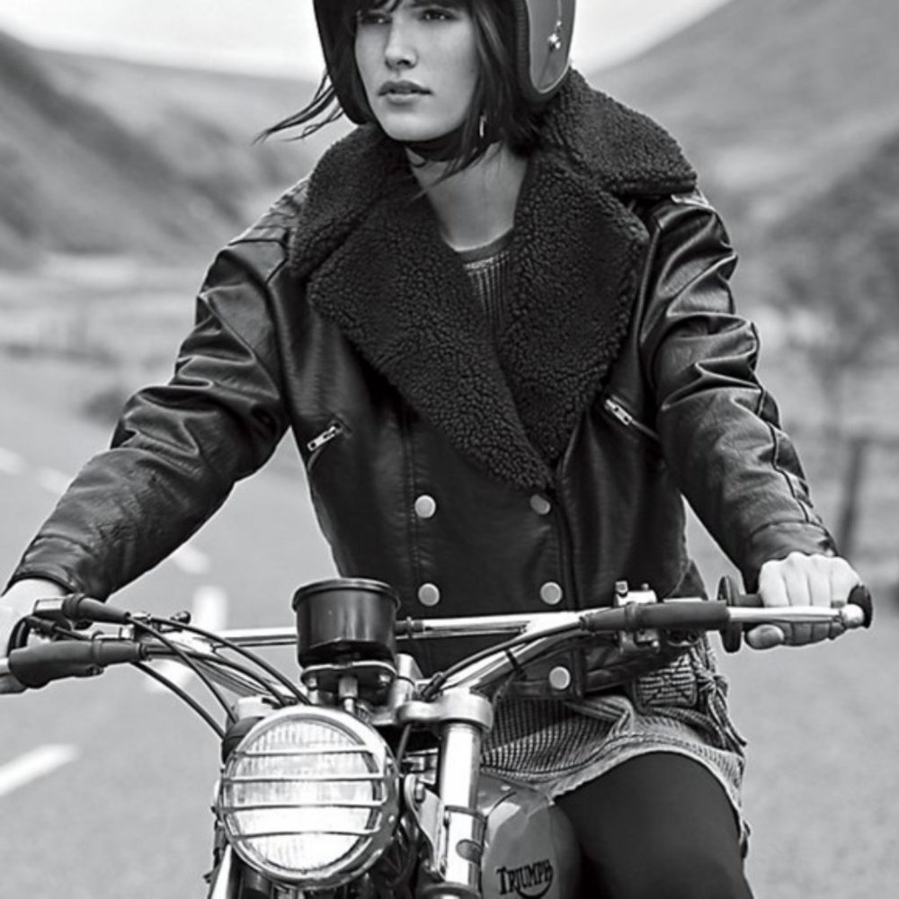🆕 Free People Halen Vegan Leather Moto Jacket - Picture 1 of 10